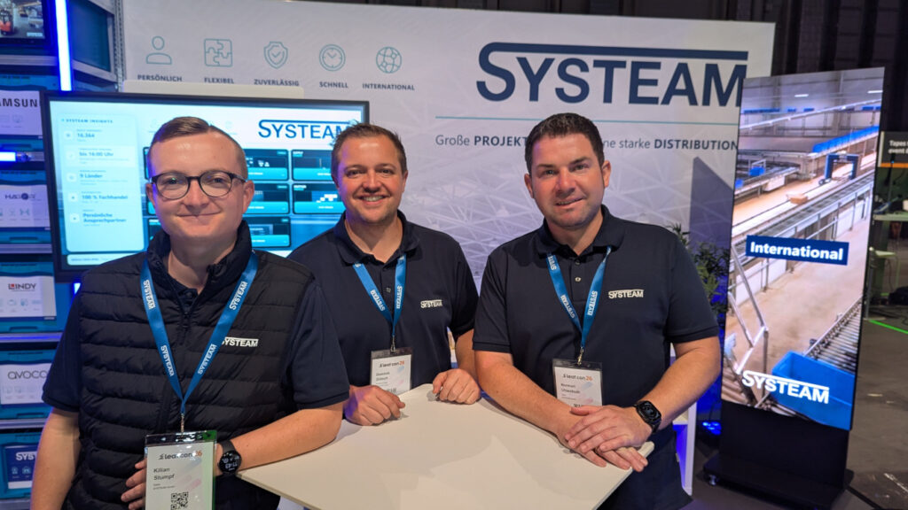 Kilian Stumpf, Dominik Dütsch und Norman Uhlenhuth von Systeam (Foto: invidis)