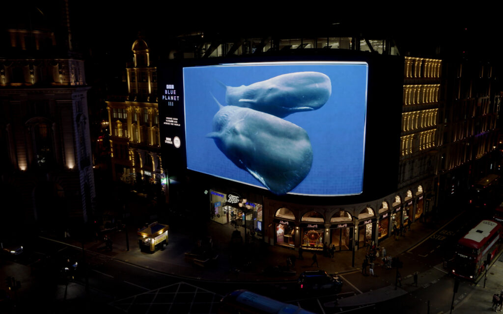 Impressionen der DooH-Kampagne (Fotos: BBC Studios)