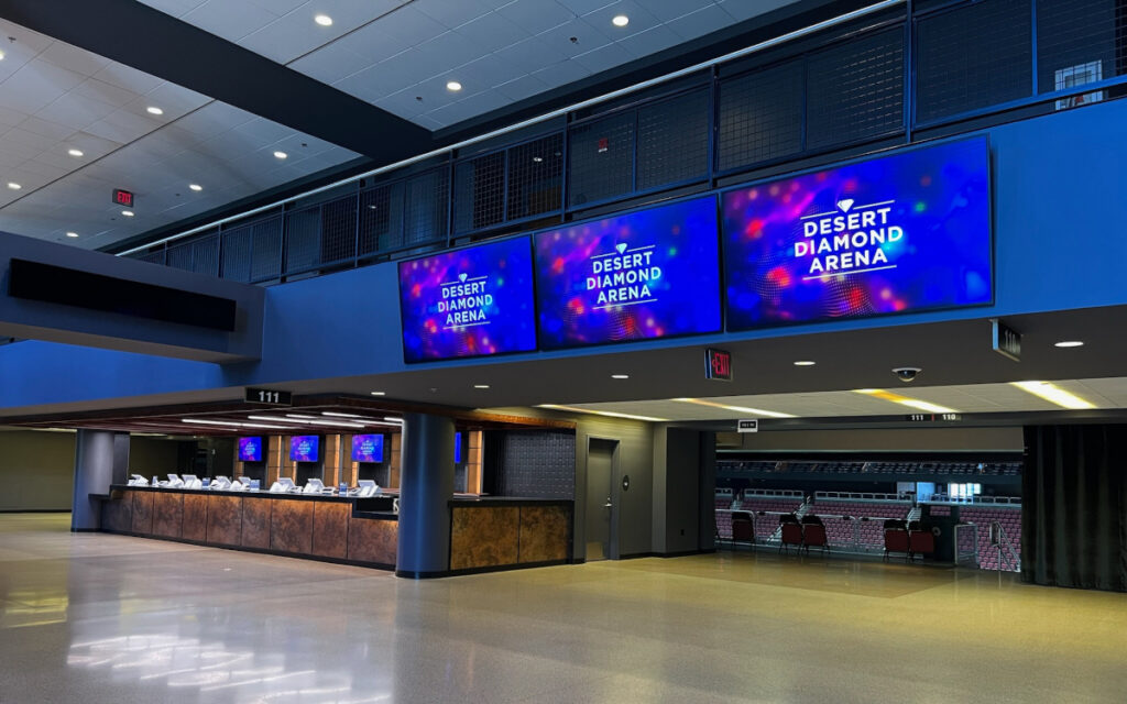 Pattison ID hat unter anderem die Desert Diamond Arena in Glendale im US-Bundesstaat Arizona mit digitalen Displays ausgestattet. (Foto: Pattison)