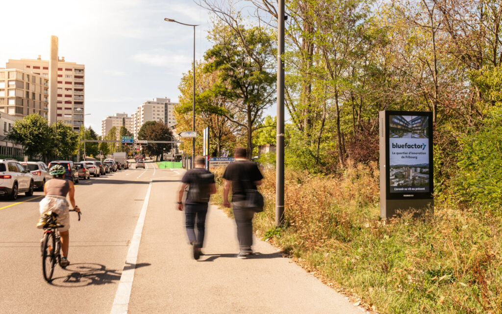 Roadside-Screens in Fribourg (Foto: Goldbach Neo)