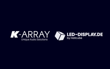 K-Array und Hallcube wollen künftig gemeinsam Stadion-Projekte umsetzen. (Logos: K-array & Hallcube)