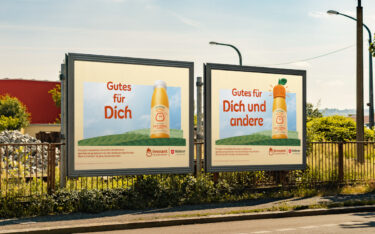 Das Mock-up zeigt wie die OoH-Inhalte der Innocent-Kampagne aussehen werden. (Foto: innocent)