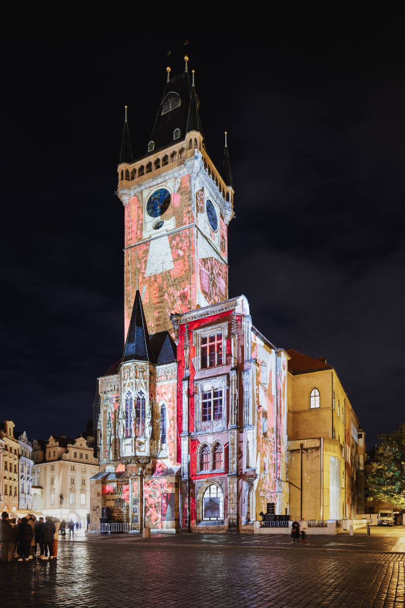 Auch das Prager Rathaus wurde zur Fläche. (Foto: Panasonic)